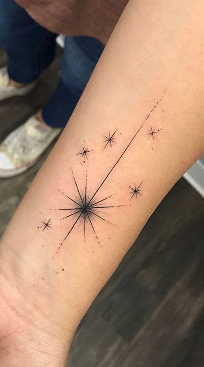 sparkling stars tattoo|shooting star tattoo designs.